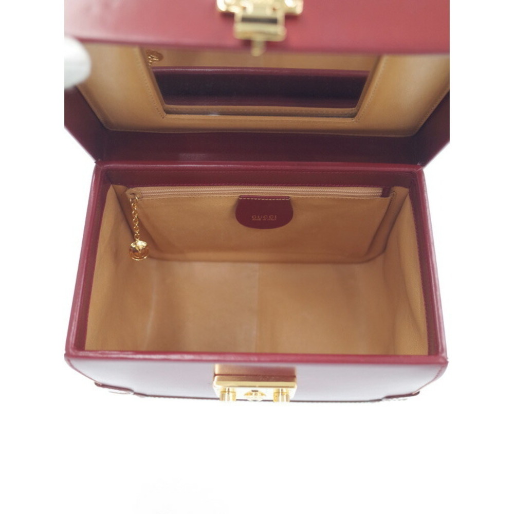 Gucci Red red vanity Lock leather Lady bag - Picture 3 of 9